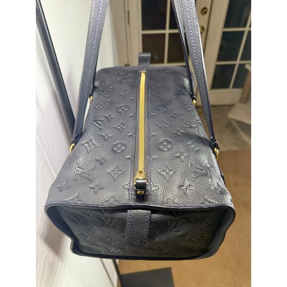 Louis Vuitton Monogram Empreinte Satchel Navy Leather Gold Hardware – Large - Picture 7 of 13